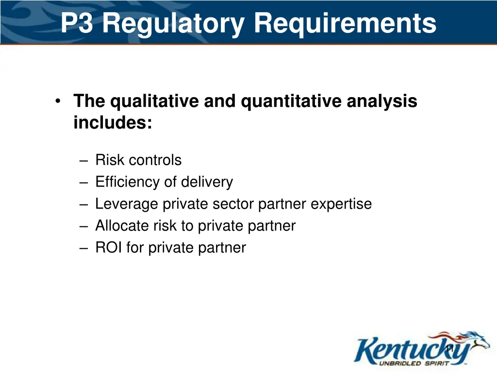 p3 regulatory requirements