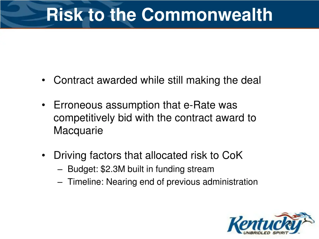 risk to the commonwealth