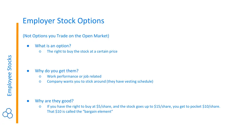 employer stock options