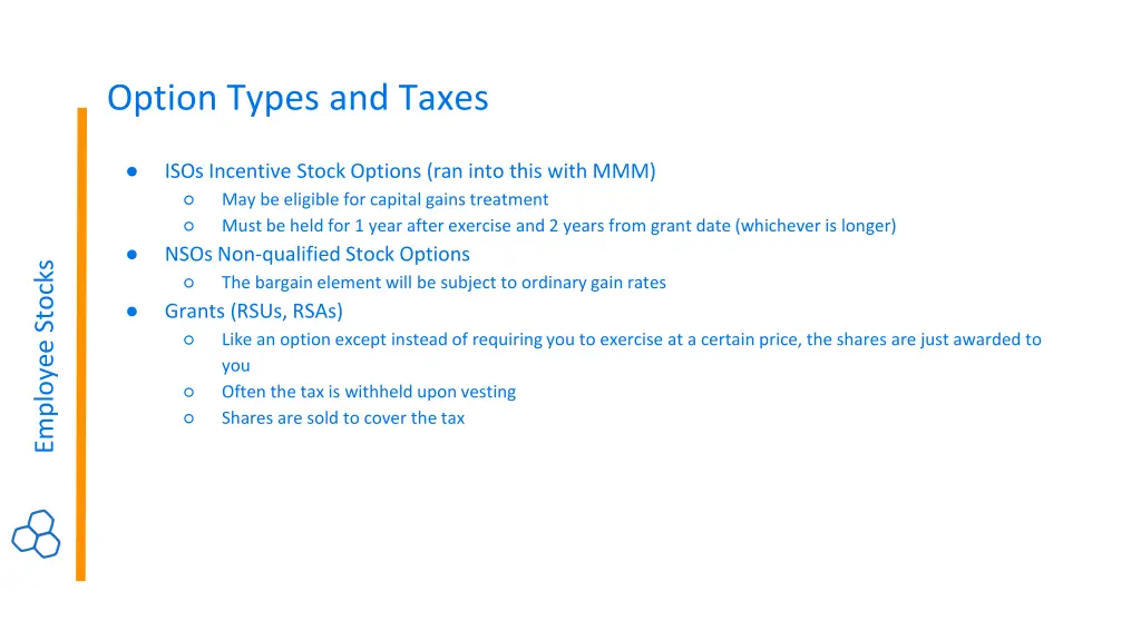 option types and taxes 1