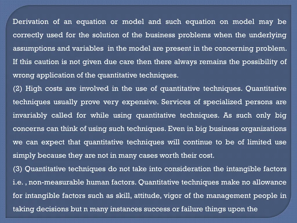 derivation of an equation or model and such