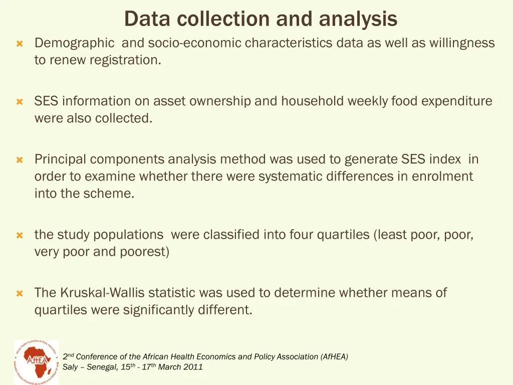 data collection and analysis