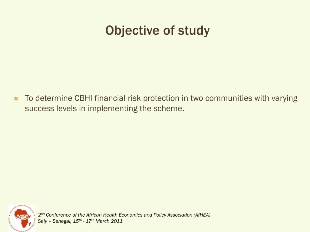 objective of study