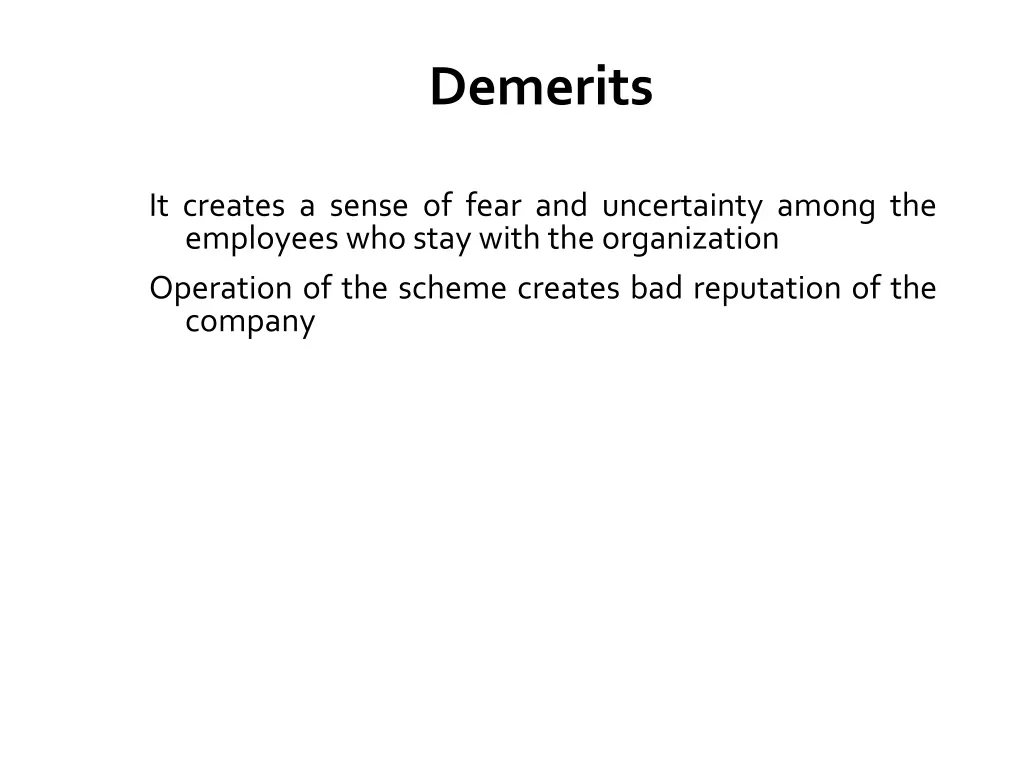 demerits