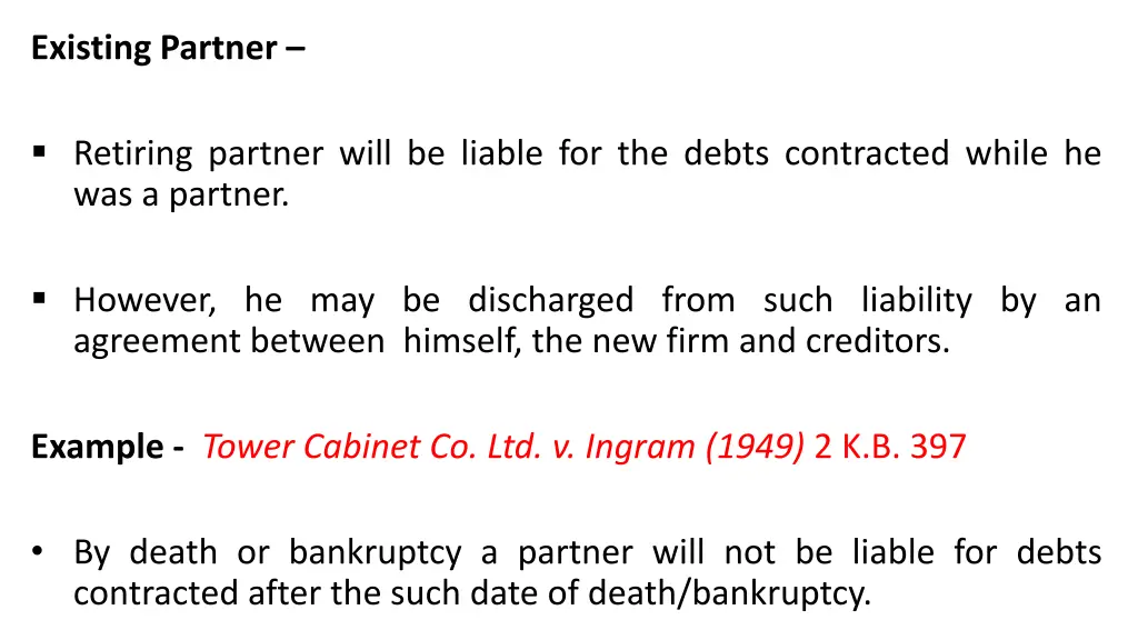 existing partner