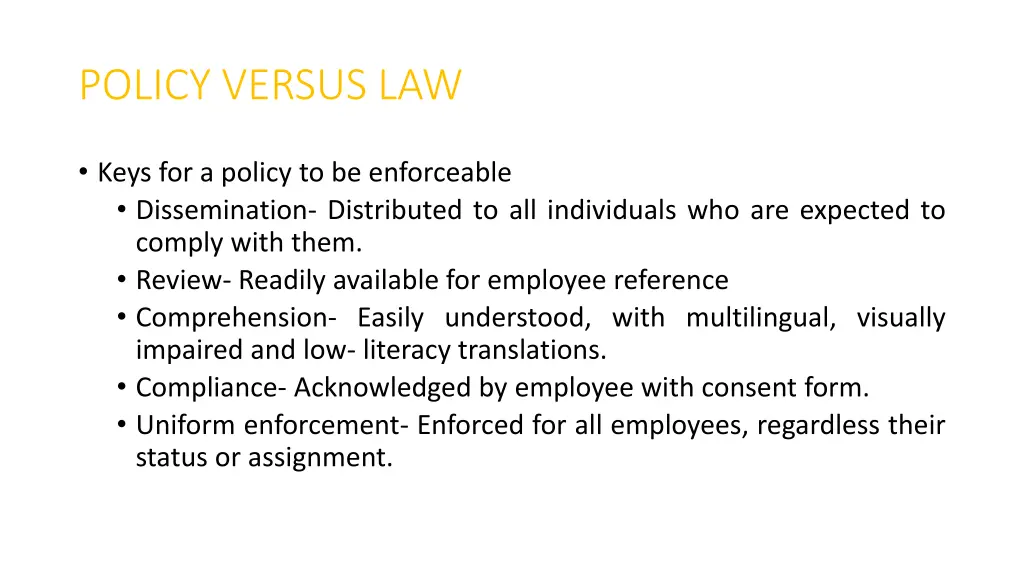 policy versus law 1