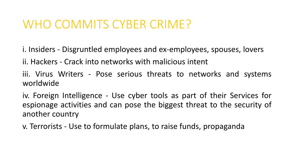 who commits cyber crime