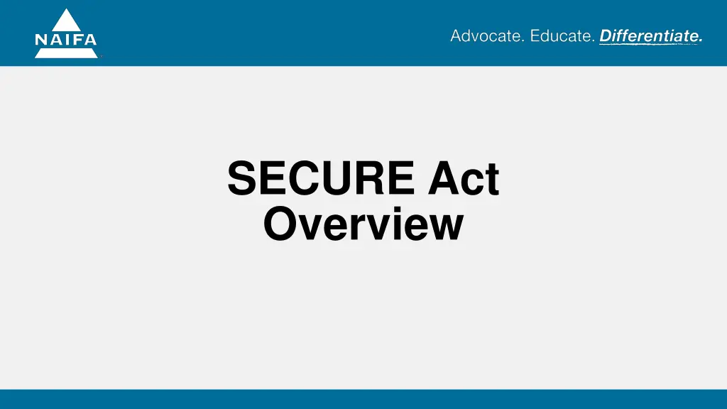 secure act overview