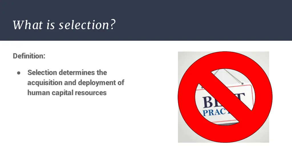 what is selection