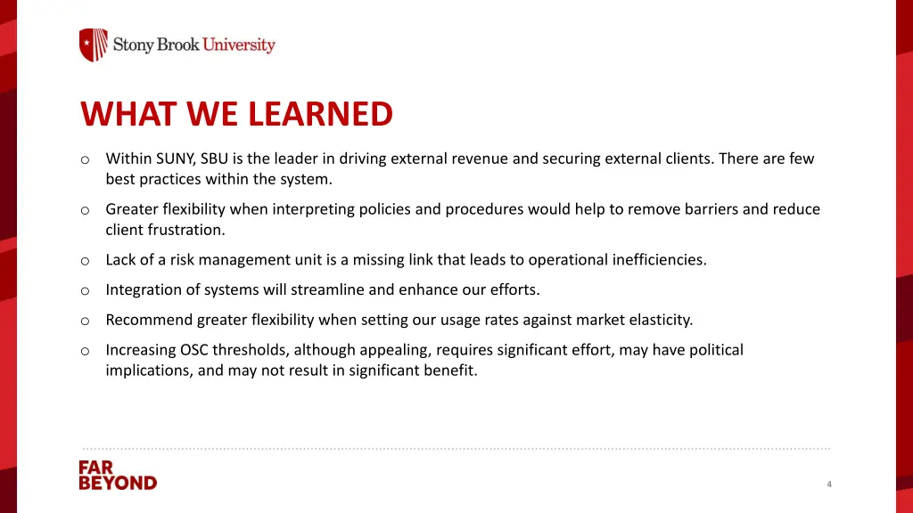 what we learned