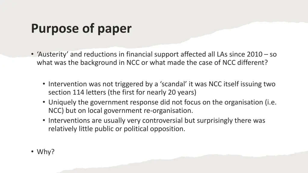 purpose of paper