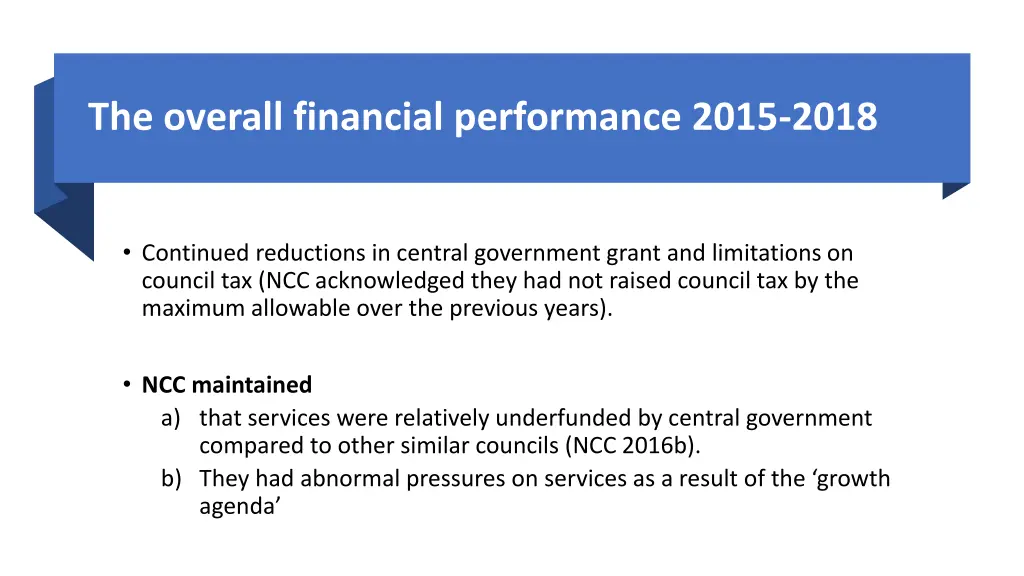 the overall financial performance 2015 2018