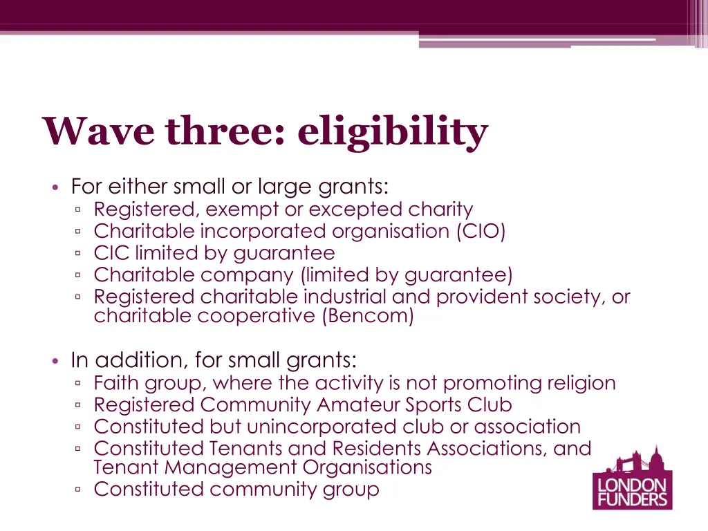 wave three eligibility