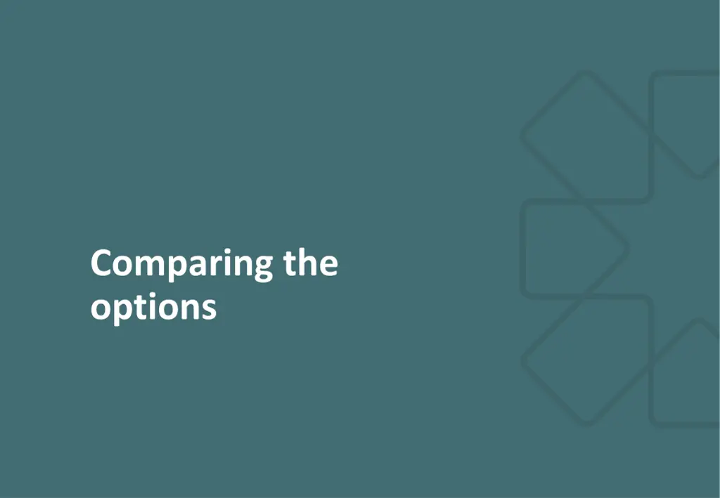 comparing the options