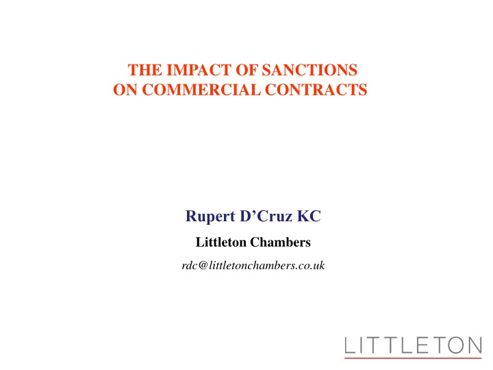the impact of sanctions on commercial contracts