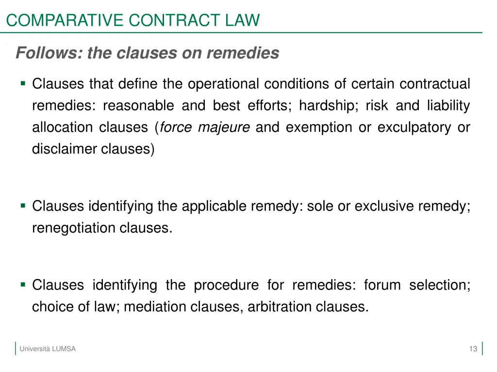 comparative contract law 11
