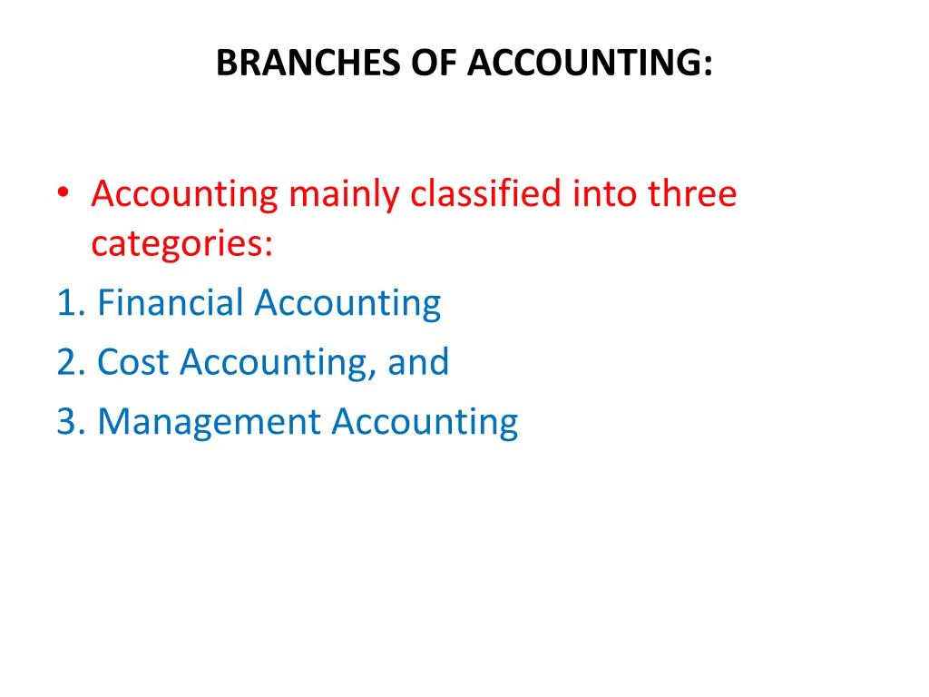 branches of accounting
