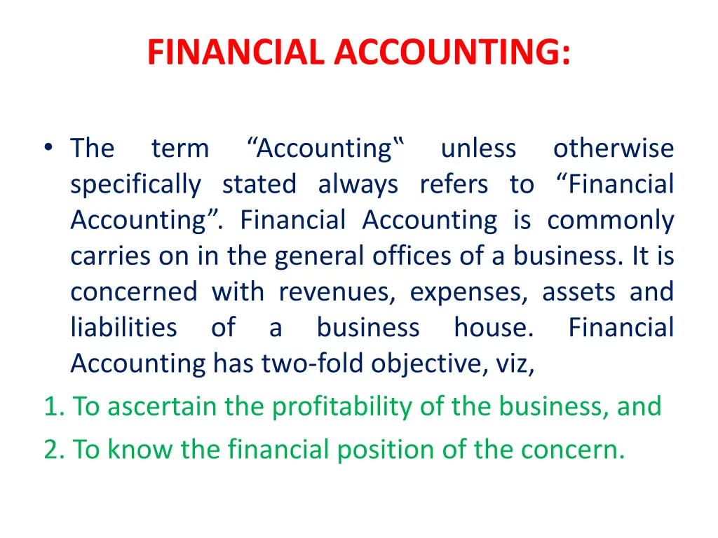 financial accounting