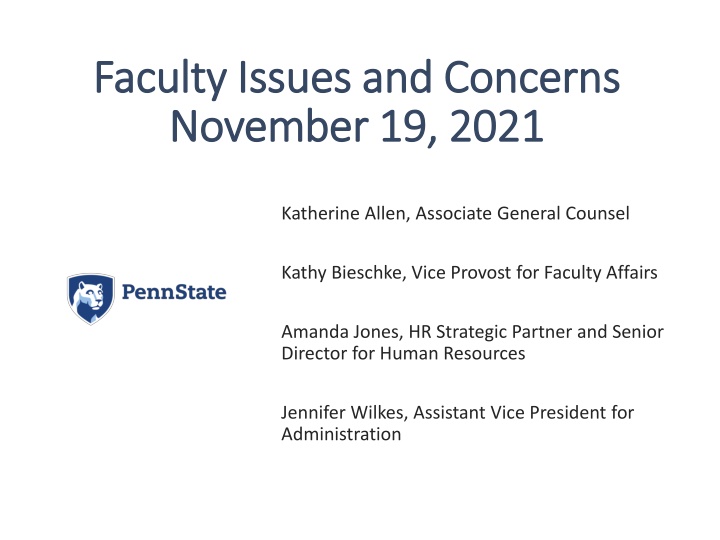 faculty issues and concerns faculty issues