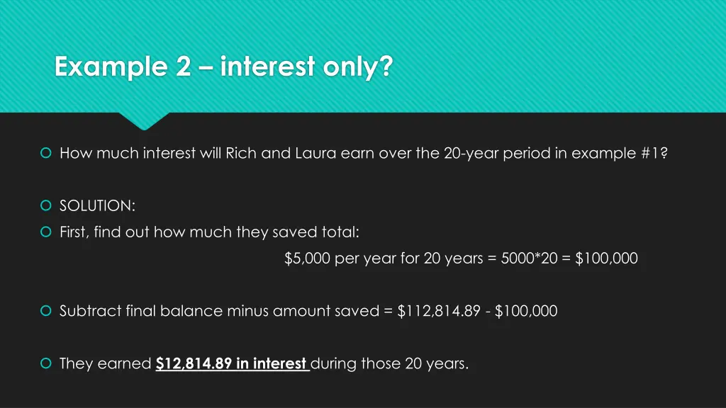 example 2 interest only