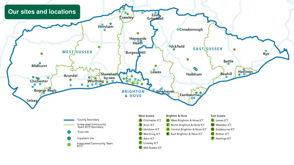 our sites and locations