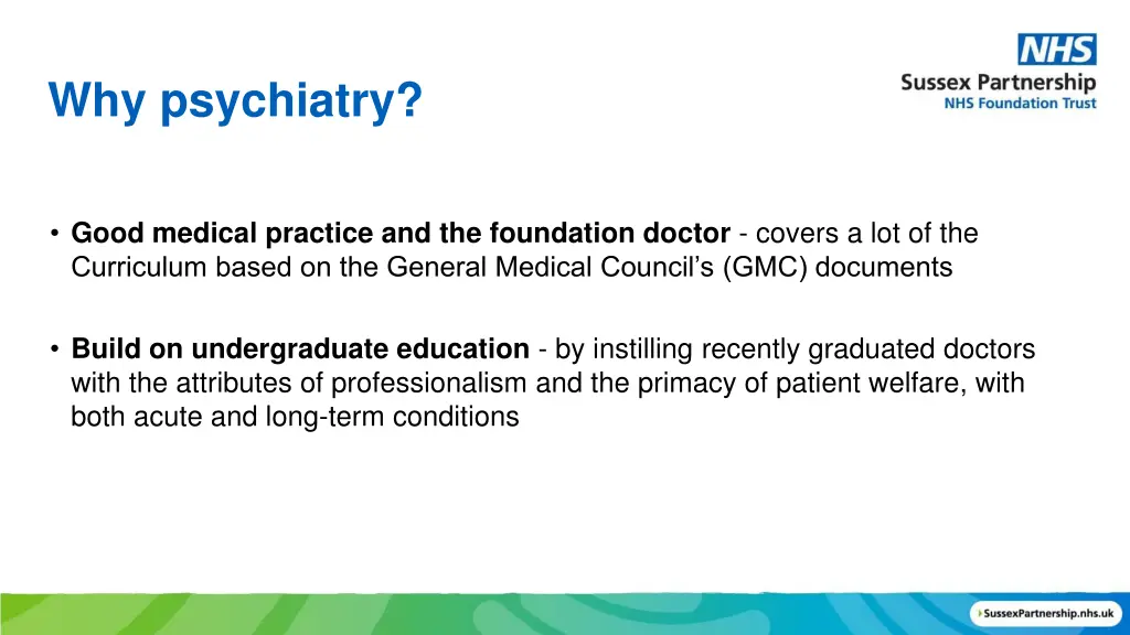 why psychiatry 1
