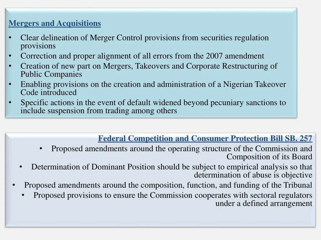 mergers and acquisitions