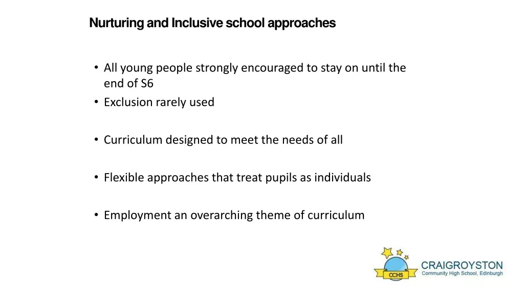 nurturing and inclusive school approaches