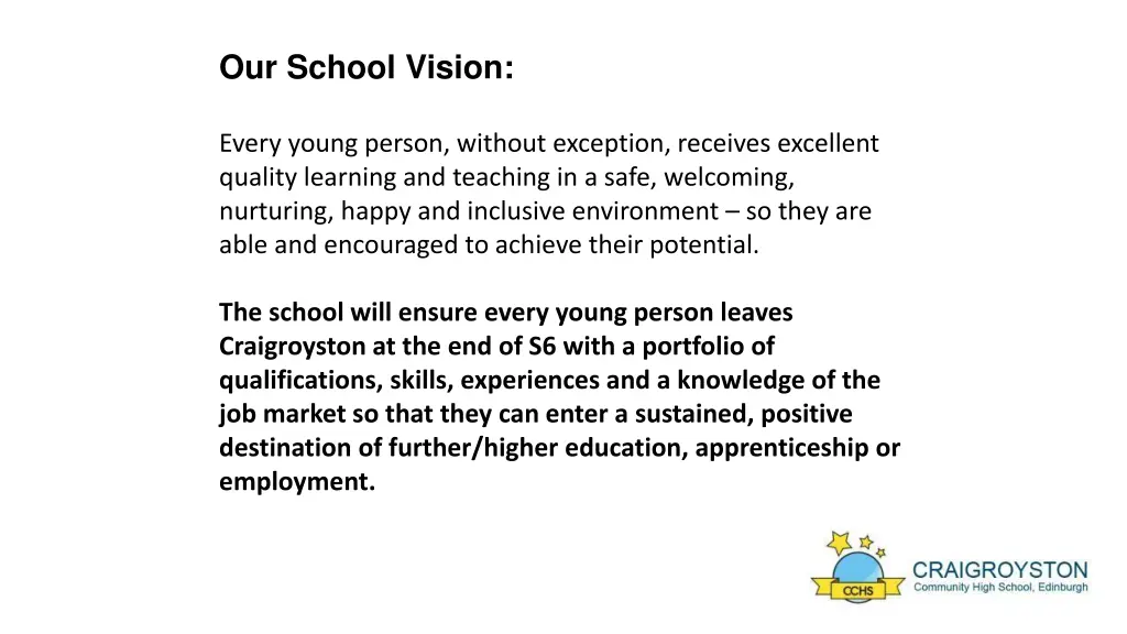 our school vision