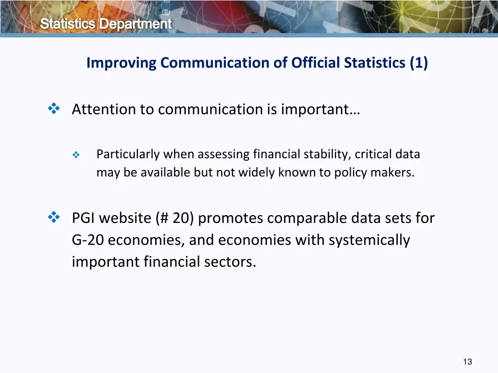 statistics department 11