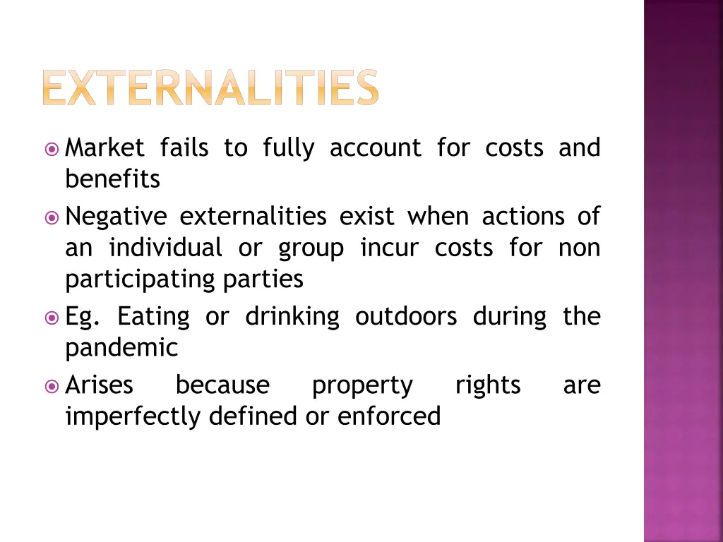 externalities