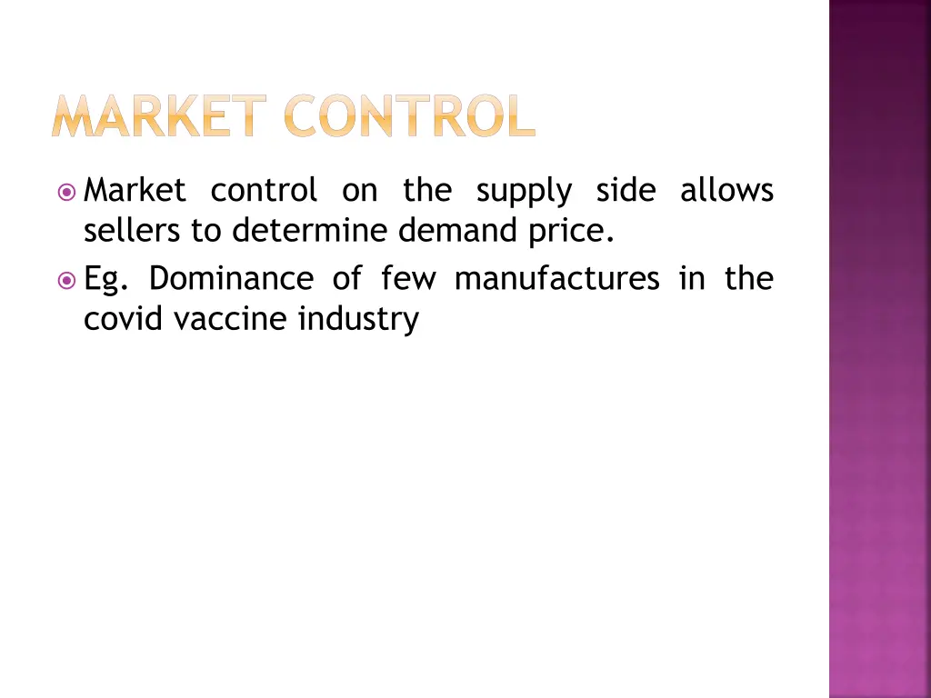 market control