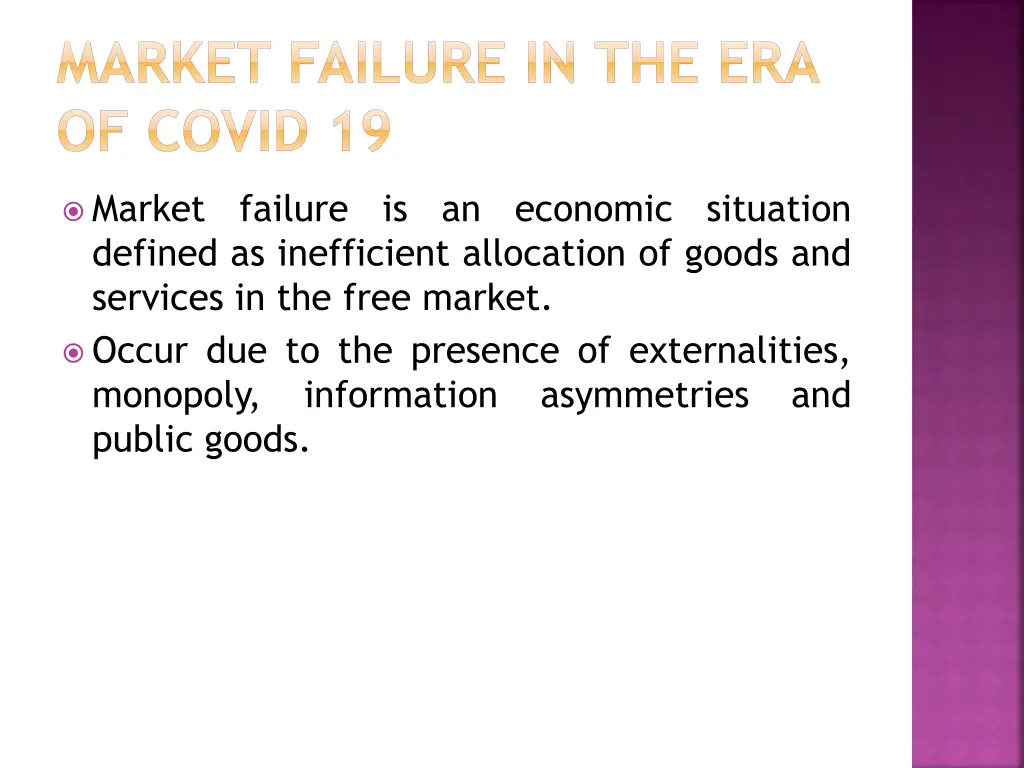 market failure in the era of covid 19