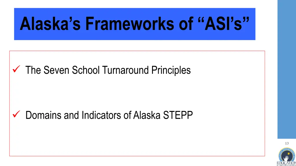 alaska s frameworks of asi s