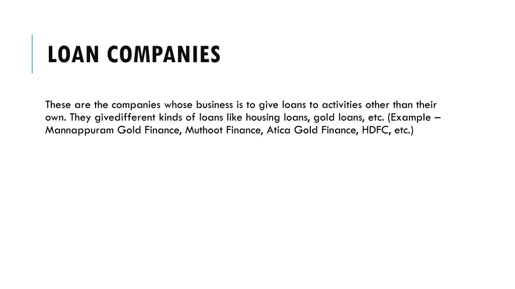 loan companies