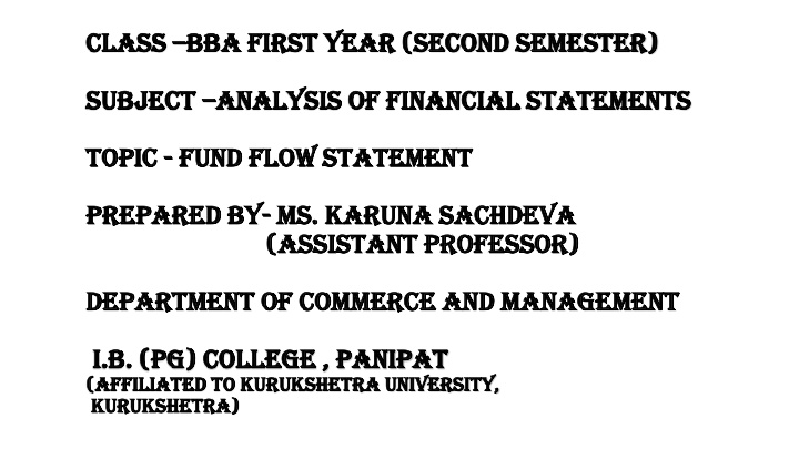 class class bba first year second semester