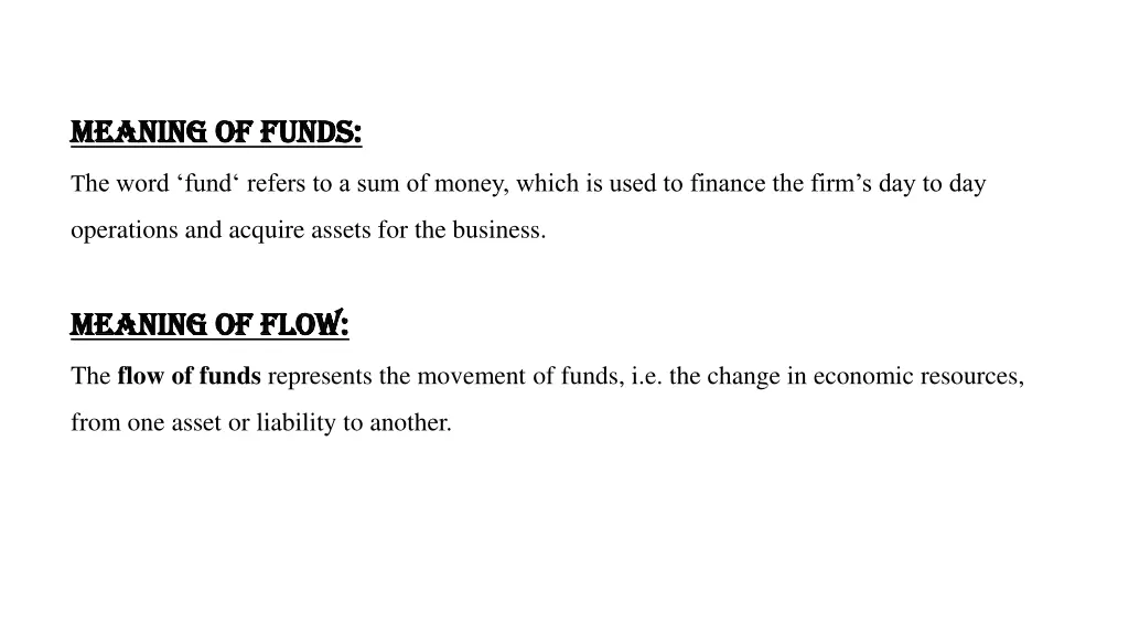 meaning of funds meaning of funds