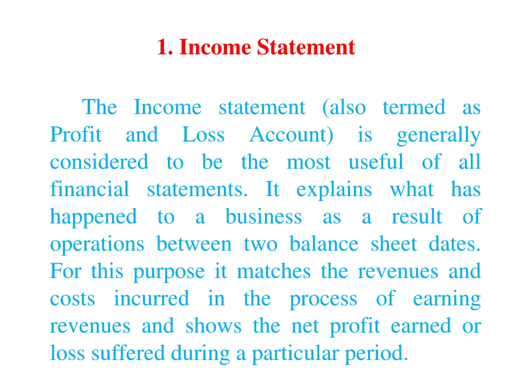 1 income statement