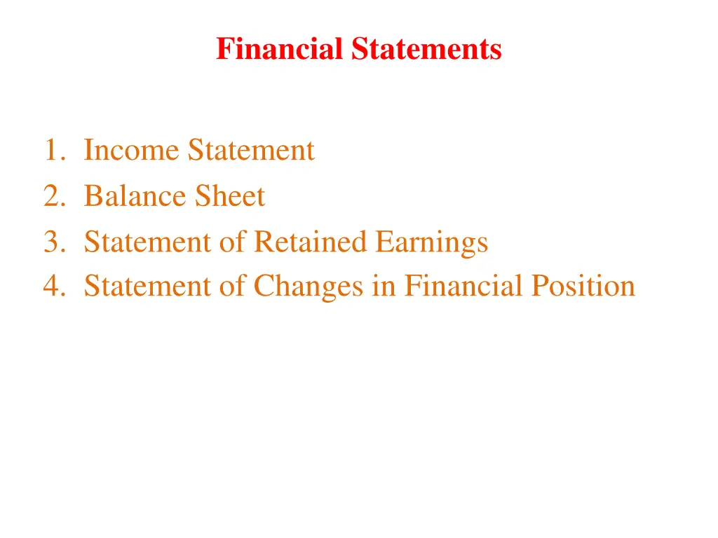 financial statements
