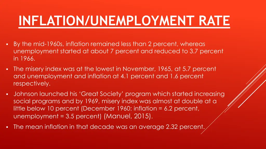 inflation unemployment rate