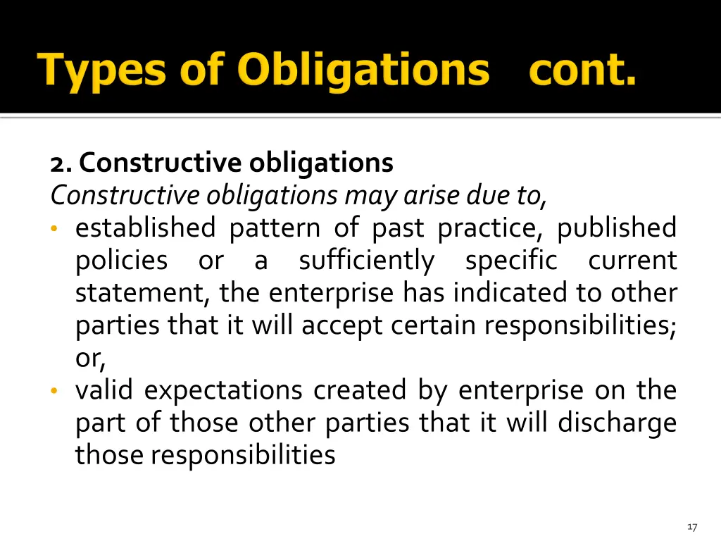 2 constructive obligations constructive