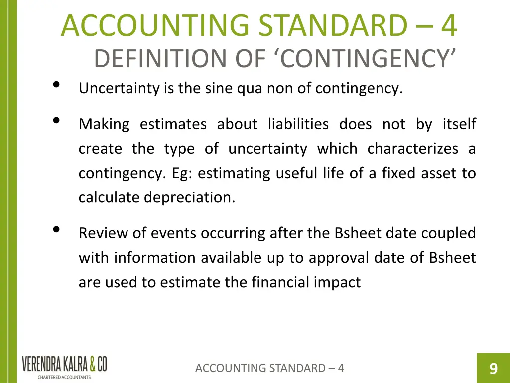 accounting standard 4 definition of contingency 1