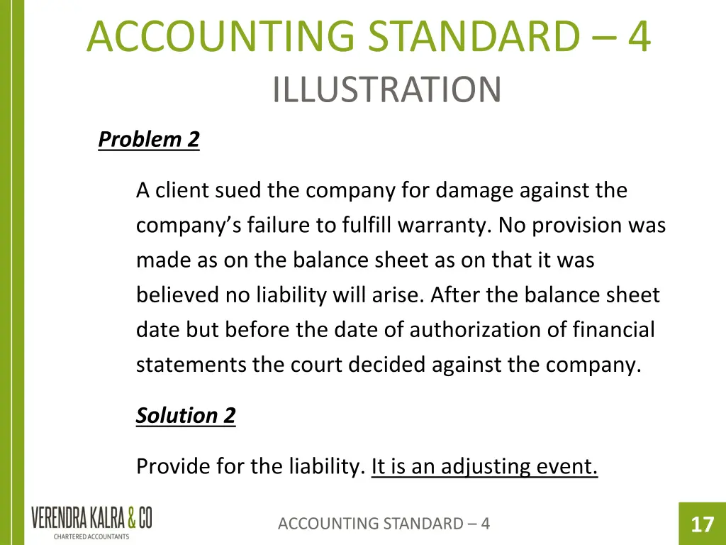 accounting standard 4 illustration