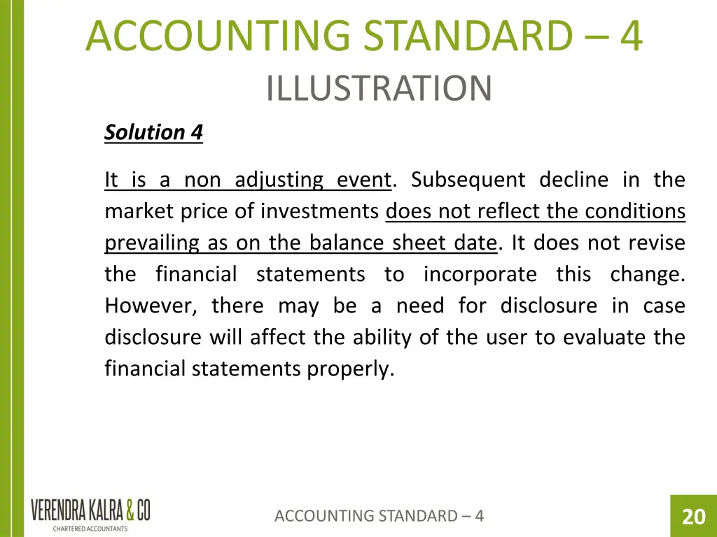 accounting standard 4 illustration solution 4