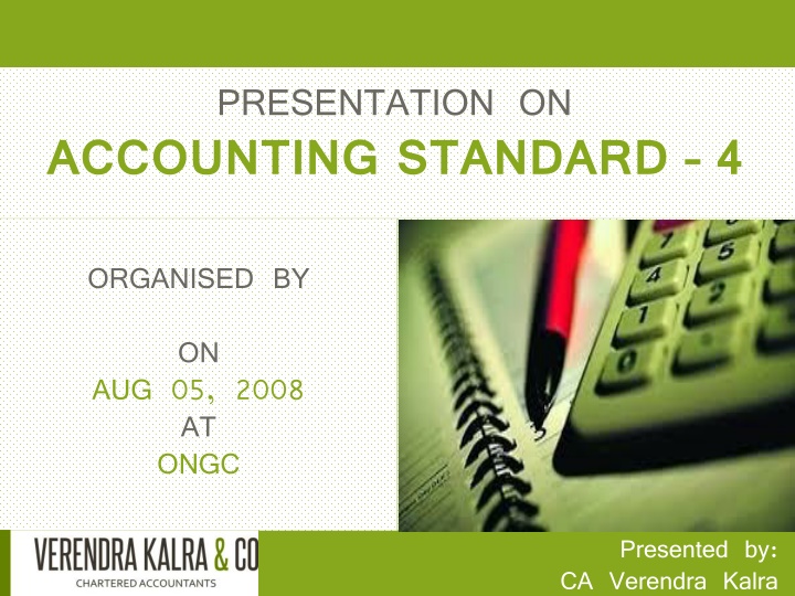 presentation on accounting standard 4