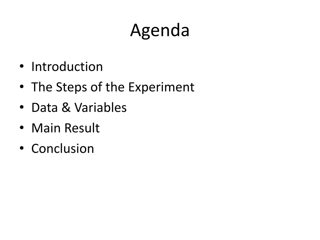 agenda