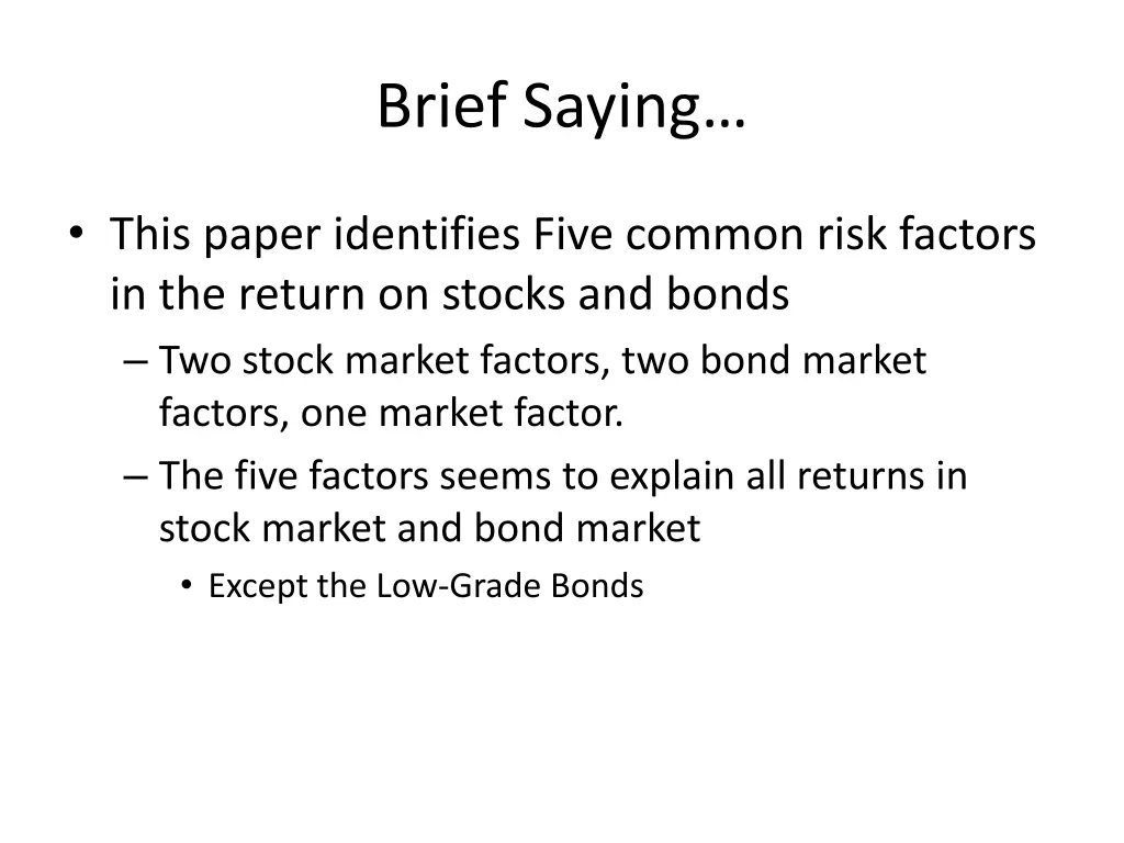 brief saying