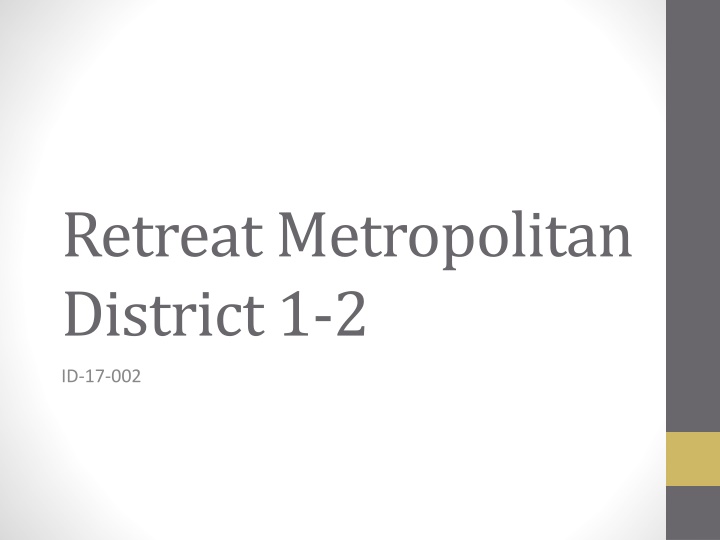 retreat metropolitan district 1 2