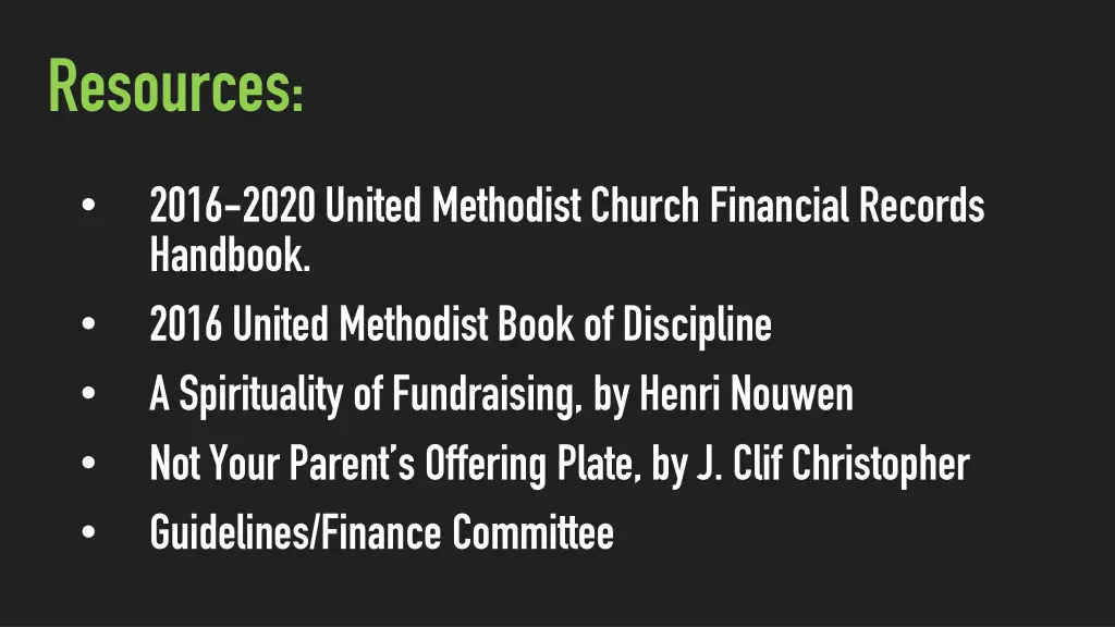 resources