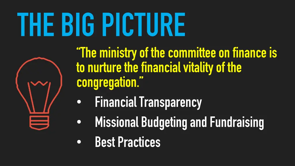 the big picture the ministry of the committee